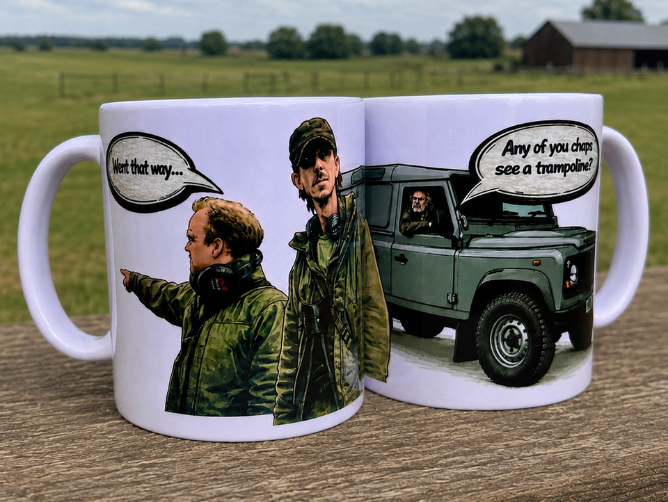 Detectorists Mug - Metal Detecting Mug - The Detectorists Trampoline Scene
