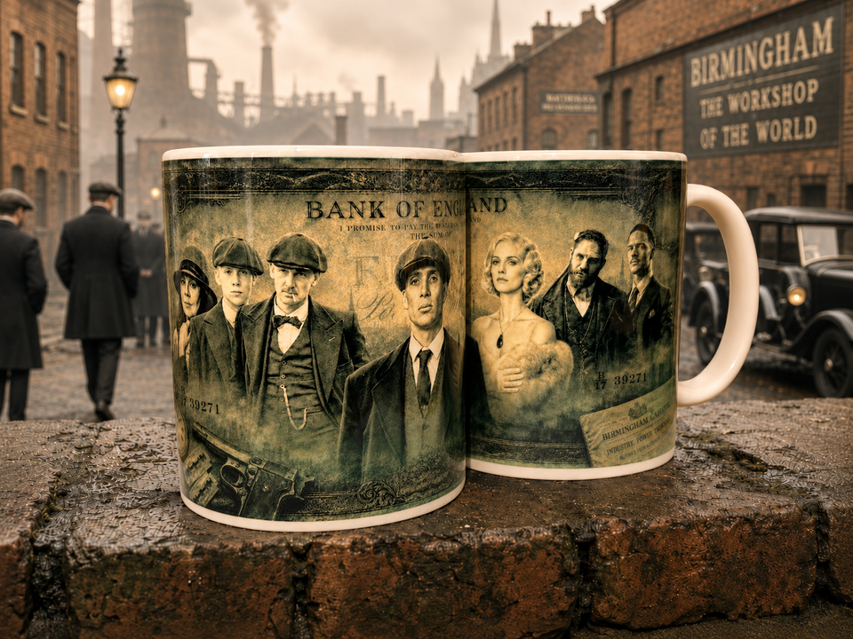 Peaky Blinders Mug - Gangster Vintage Banknote Style Gift