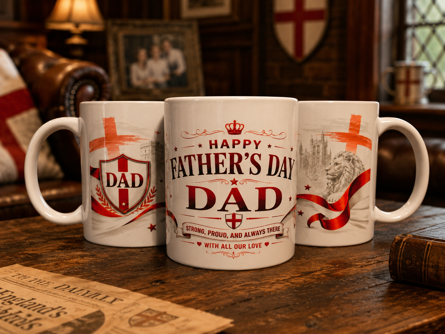 Happy Father’s Day Mug - English St George Patriotic Gift