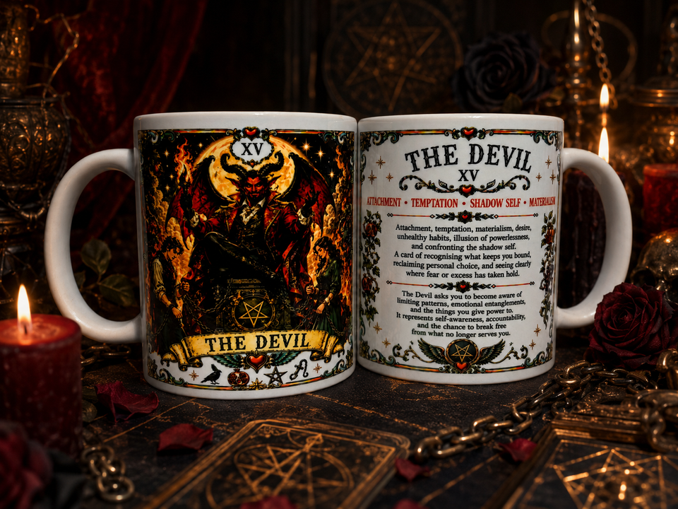 The Devil Tarot Card Mug - Spiritual Gift Cup