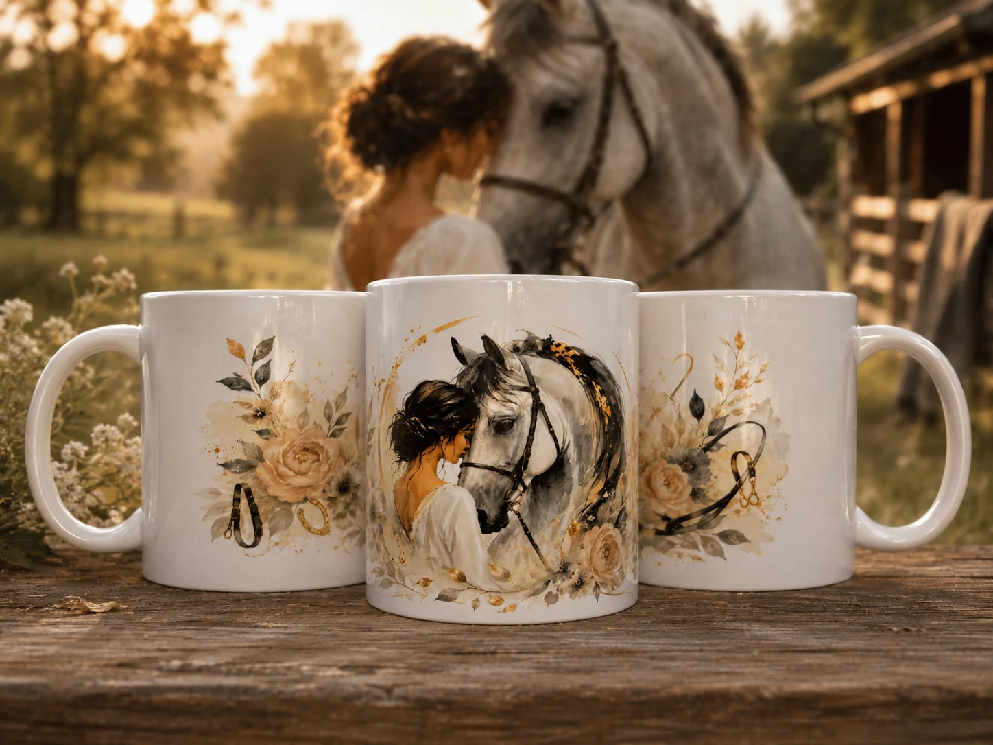 Horse Riding Bridle Lady Mug - Horse Equestrian Gifts