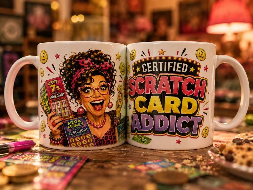 Funny Scratch Card Mug - Lottery Addicts