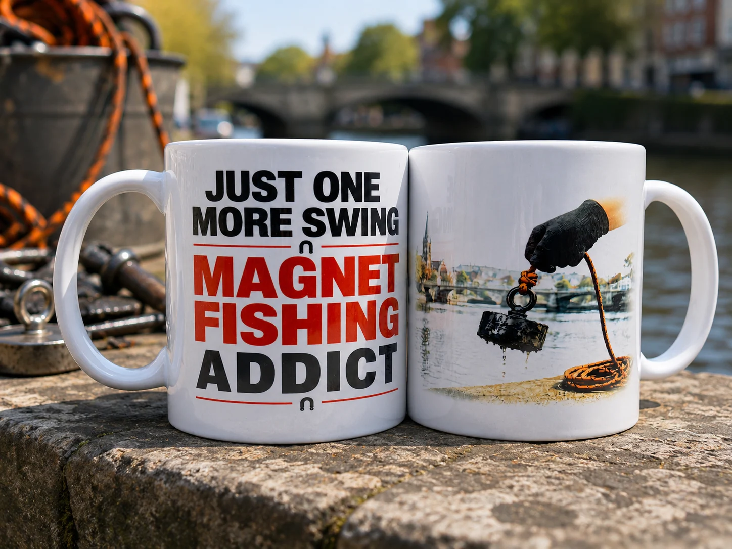 Magnet Fishing Addict Mug - Magnet Fishing Kit Gifts
