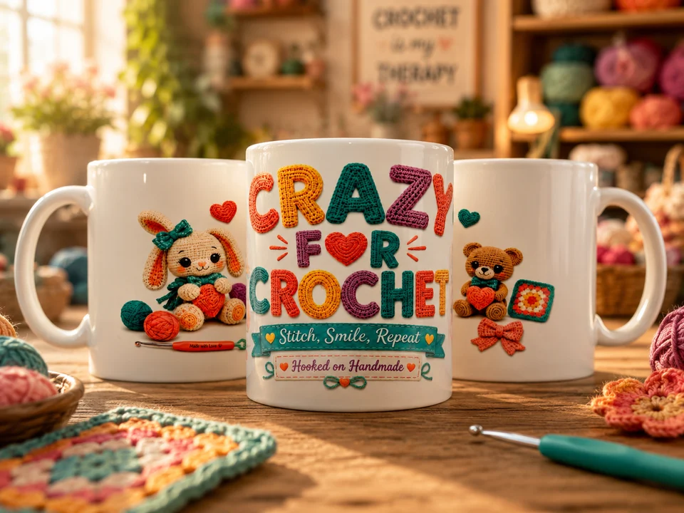 Crochet Crazy Gift Mug - Crazy For Crochet