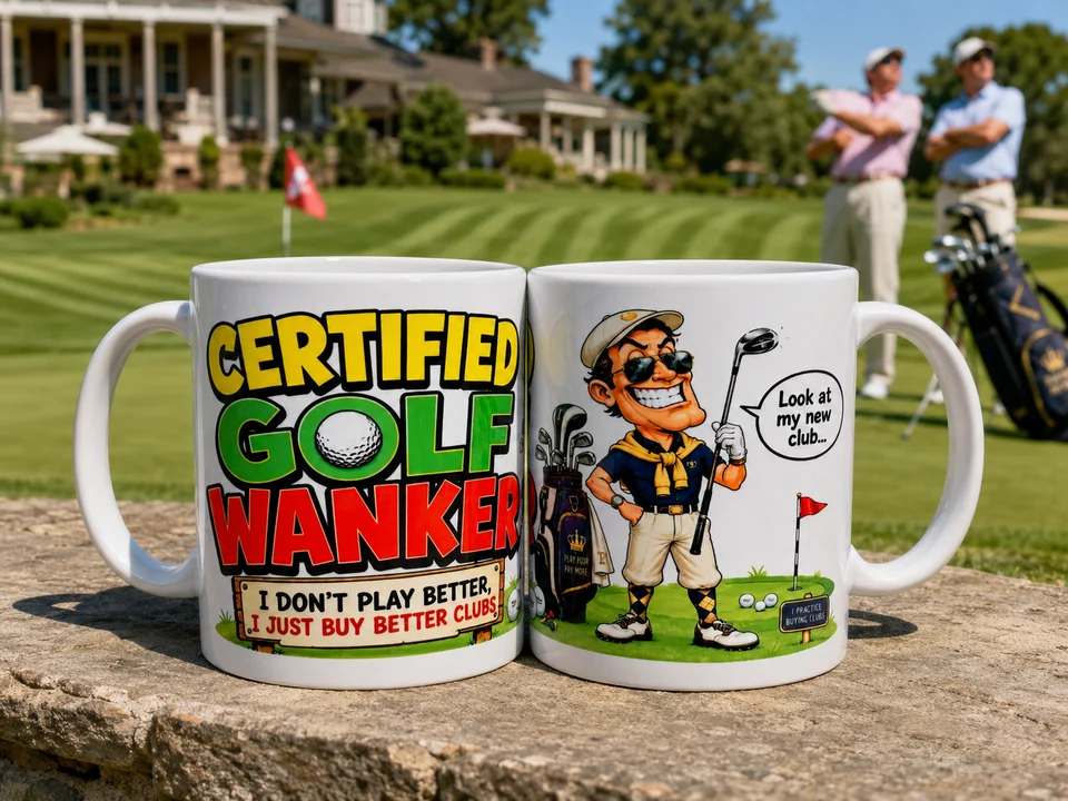 Funny Golf - Certified Golf Wanker Mug
