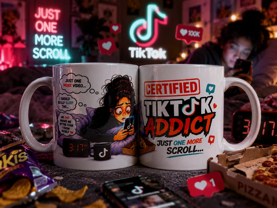 TikTok Funny Addict Mug - TikTok Gifts