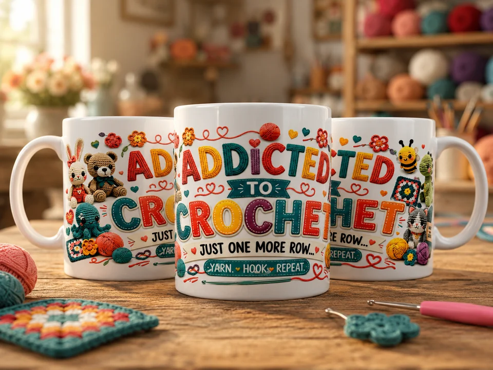 Crochet Gift Mug - Crochet Addict Gifts