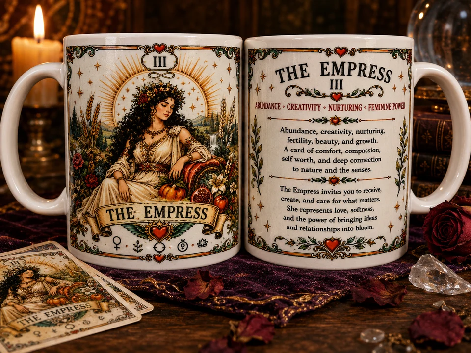 The Empress Tarot Card Mug - Spiritual Crystal Magical Gifts